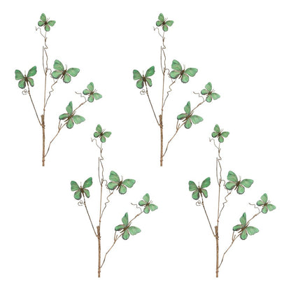 Set of Four 4" Green Artificial