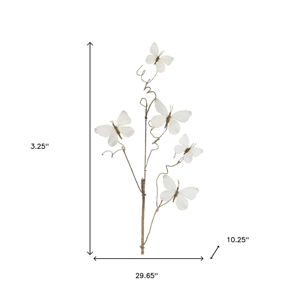 Set of Four 3" White Artificial