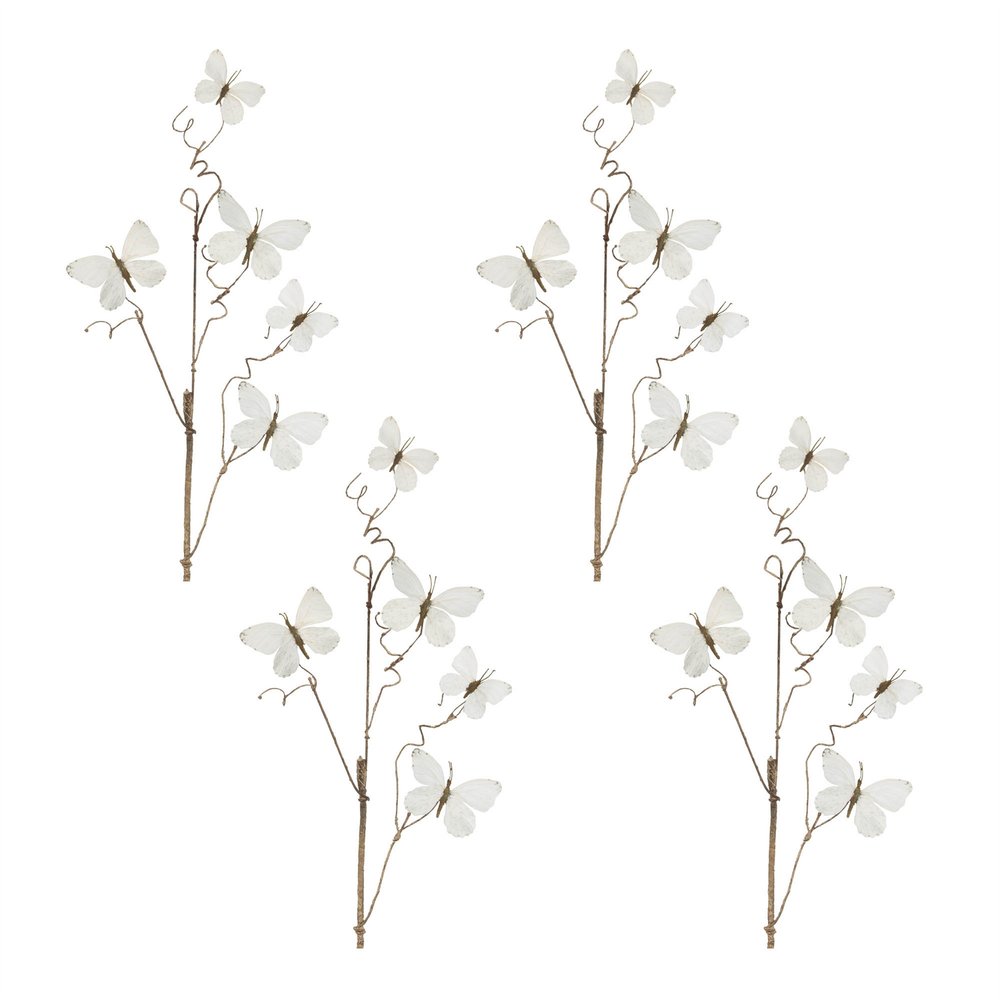 Set of Four 3" White Artificial