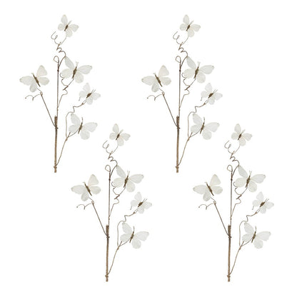 Set of Four 3" White Artificial
