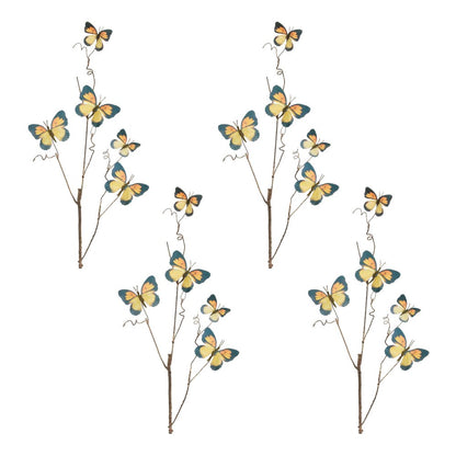Set of Four 6" Yellow Artificial