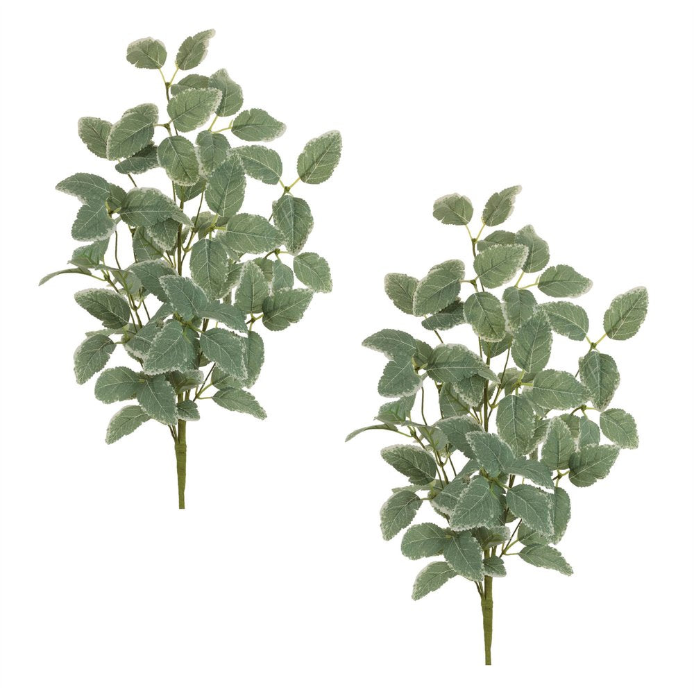 Set of Two 8" Green Artificial Foliage Tree