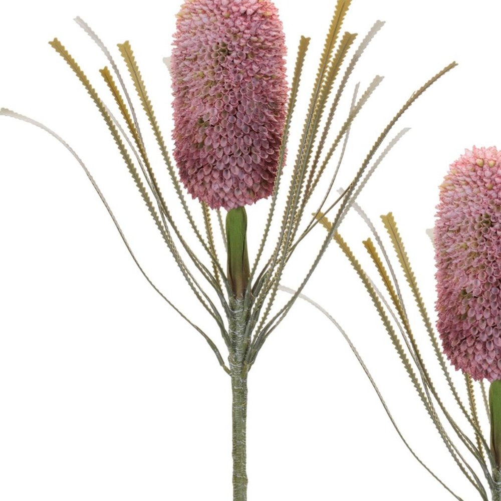Set of Two 7" Pink White And Green Artificial Flowering Tree
