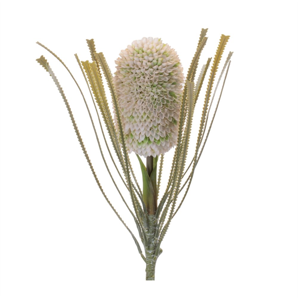 Set of Two 5" Green And White Artificial Flowering Tree