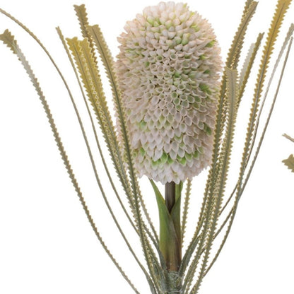 Set of Two 5" Green And White Artificial Flowering Tree