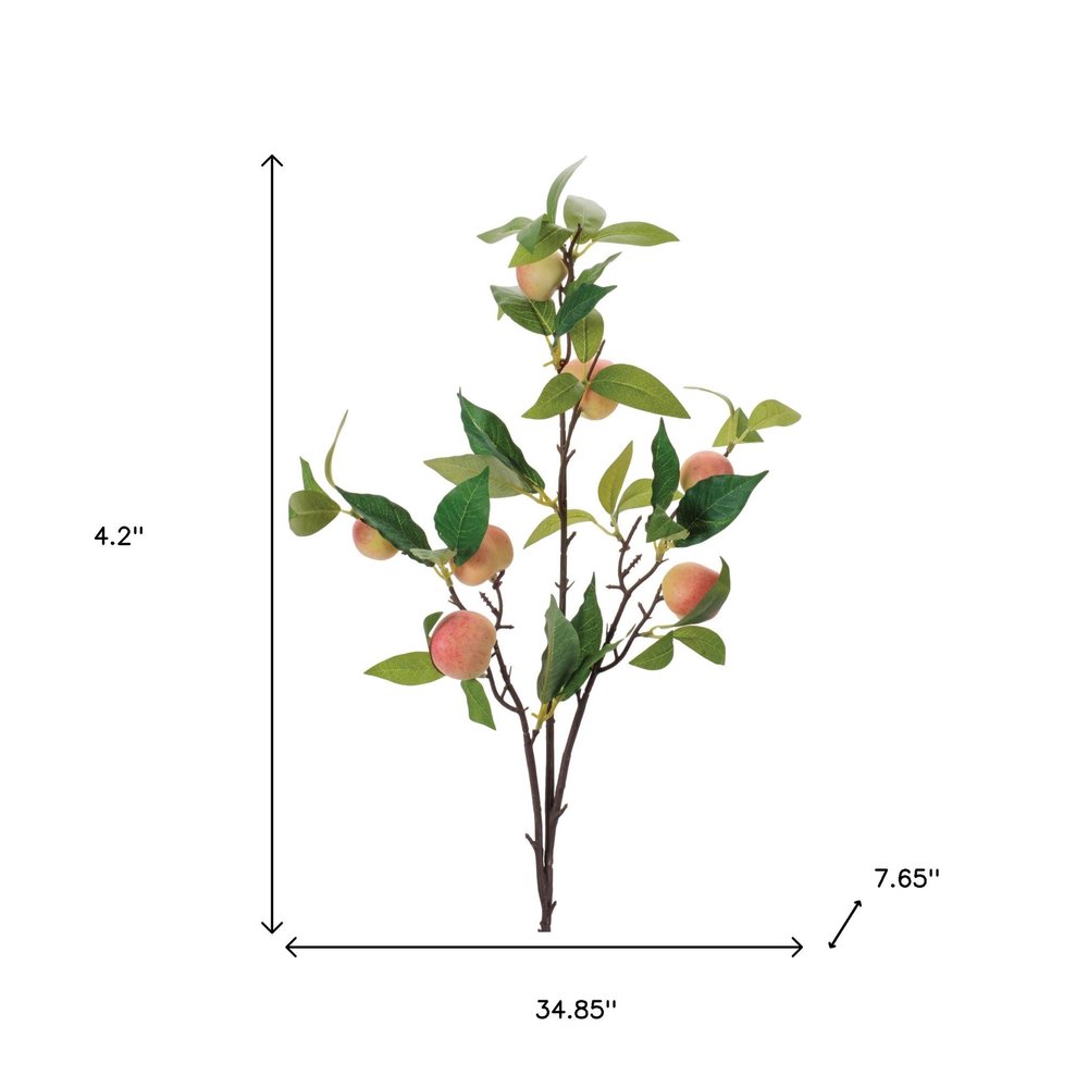 Set of Six 4" Pink Green And Brown Artificial