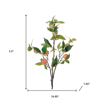 Set of Six 4" Pink Green And Brown Artificial