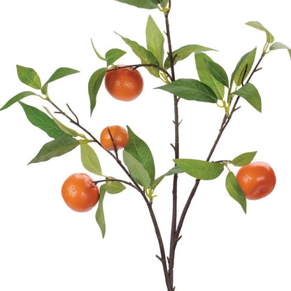 Set of Six 4" Orange Green And Brown Artificial