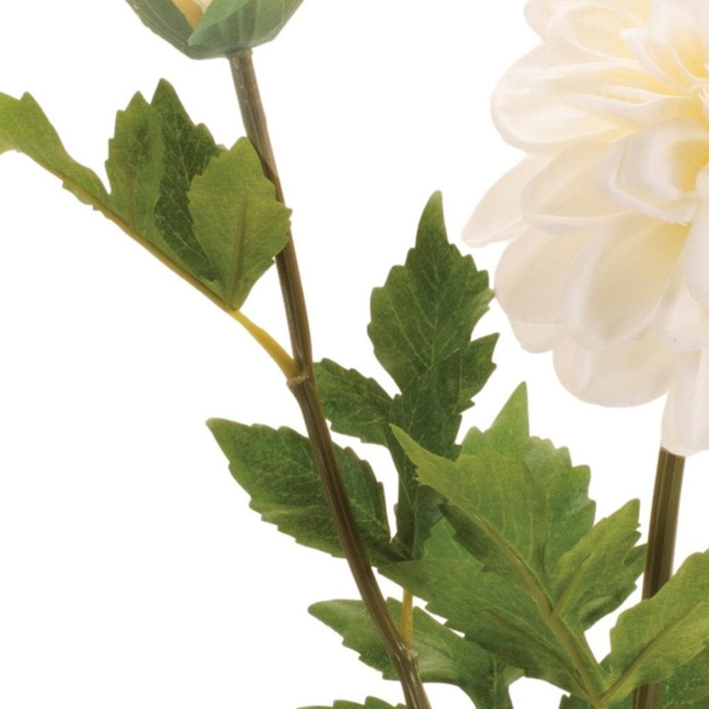 Set of Six 3" White Ivory And Green Artificial Flowering Tree