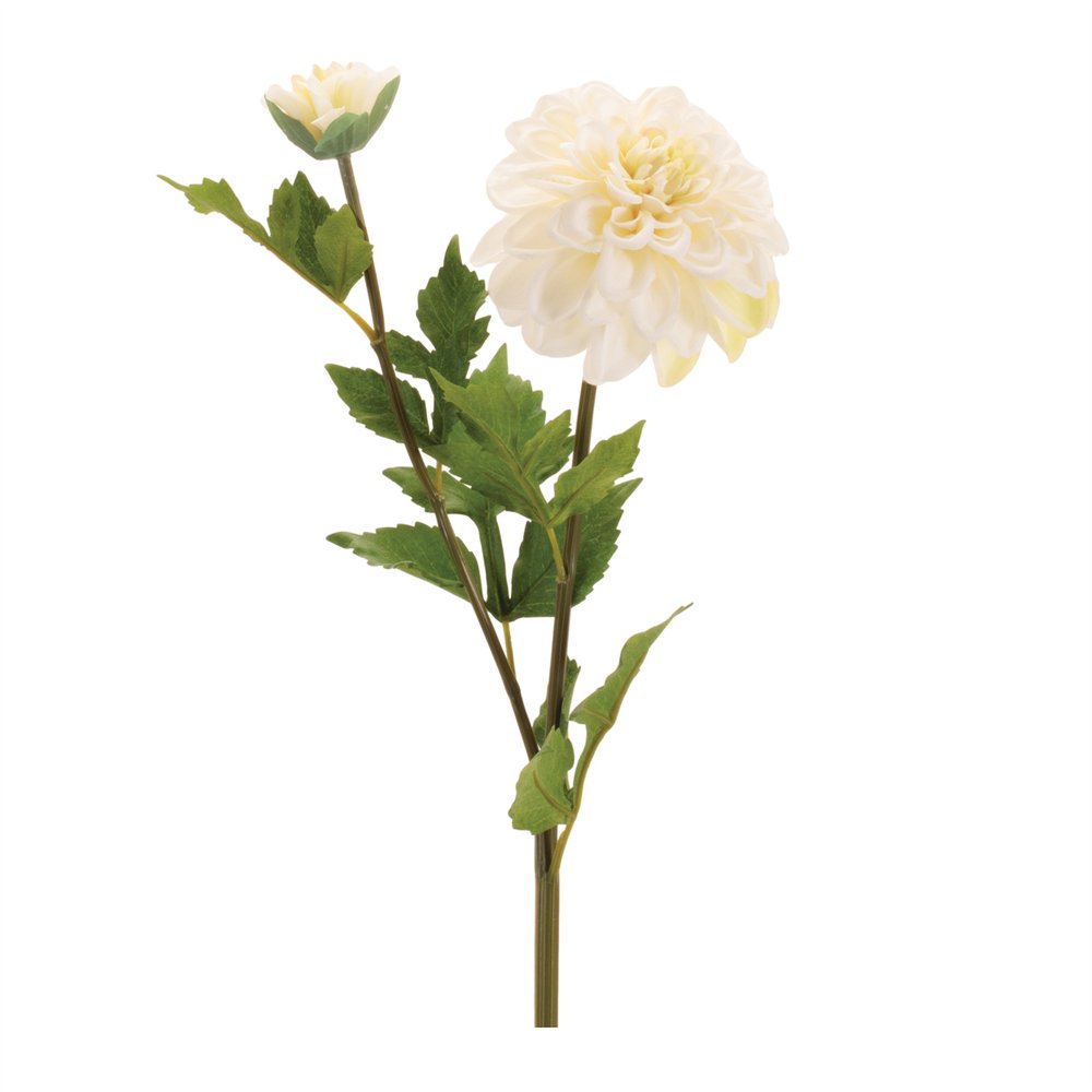 Set of Six 3" White Ivory And Green Artificial Flowering Tree