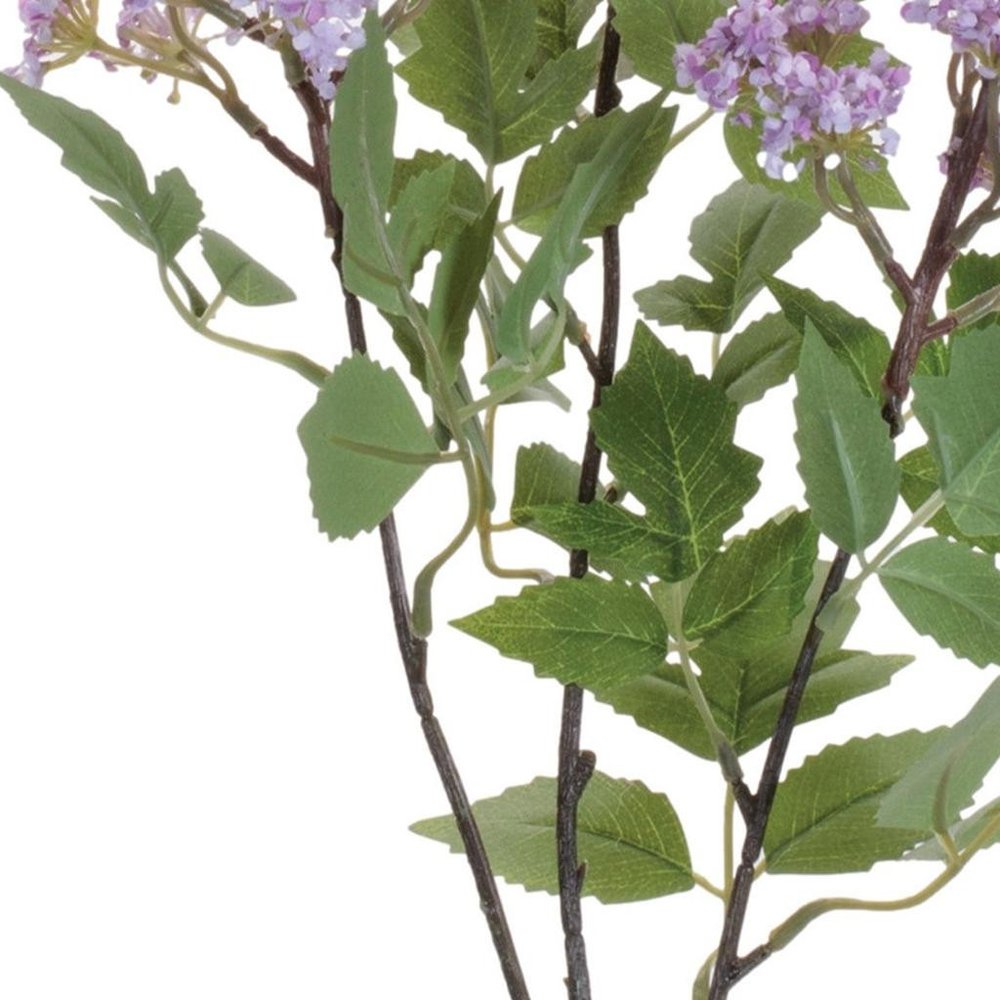 Set of Four 4" Purple Green And Brown Artificial Flowering Tree
