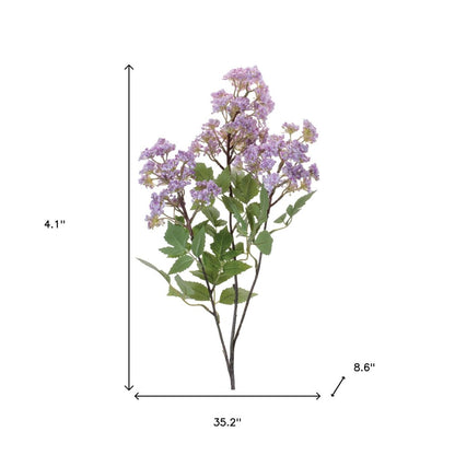 Set of Four 4" Purple Green And Brown Artificial Flowering Tree