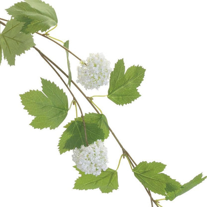 Set of Six 40" White Green And Brown Artificial Flowering Tree
