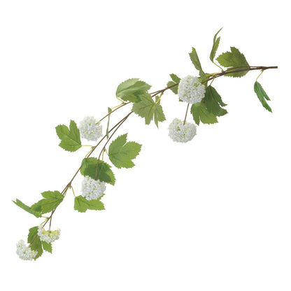 Set of Six 40" White Green And Brown Artificial Flowering Tree
