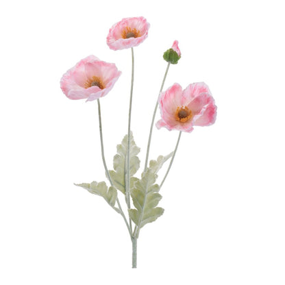 Set of Six 4" Pink And Green Artificial Flowering Tree