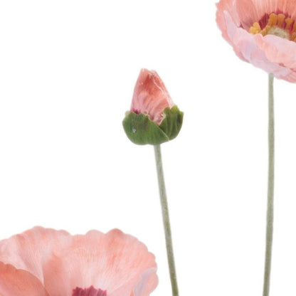 Set of Six 3" Pink And Green Artificial Flowering Tree
