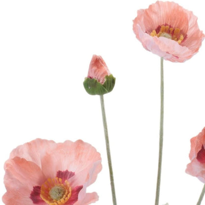 Set of Six 3" Pink And Green Artificial Flowering Tree