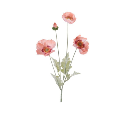 Set of Six 3" Pink And Green Artificial Flowering Tree