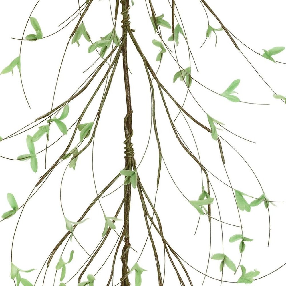 Set of Two 4" Green And Brown Artificial Foliage Tree