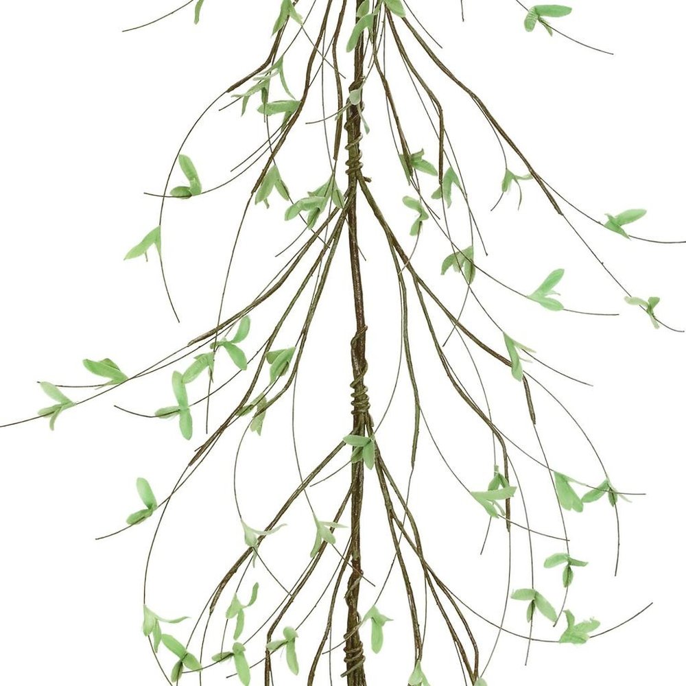 Set of Two 4" Green And Brown Artificial Foliage Tree