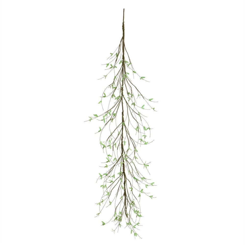 Set of Two 4" Green And Brown Artificial Foliage Tree