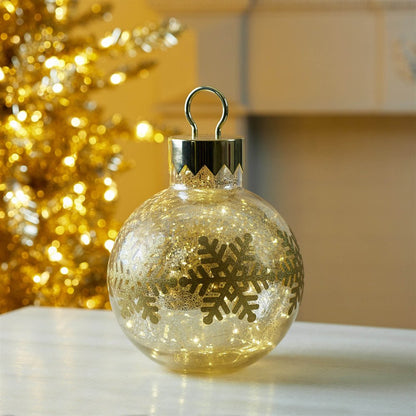 LED Mercury Glass Ornament 13"H Animated Glass Ball Ornament HomeRoots