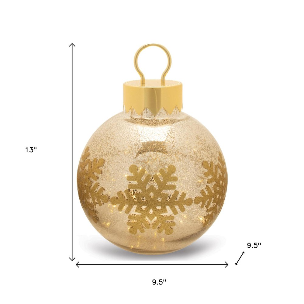 LED Mercury Glass Ornament 13"H Animated Glass Ball Ornament HomeRoots