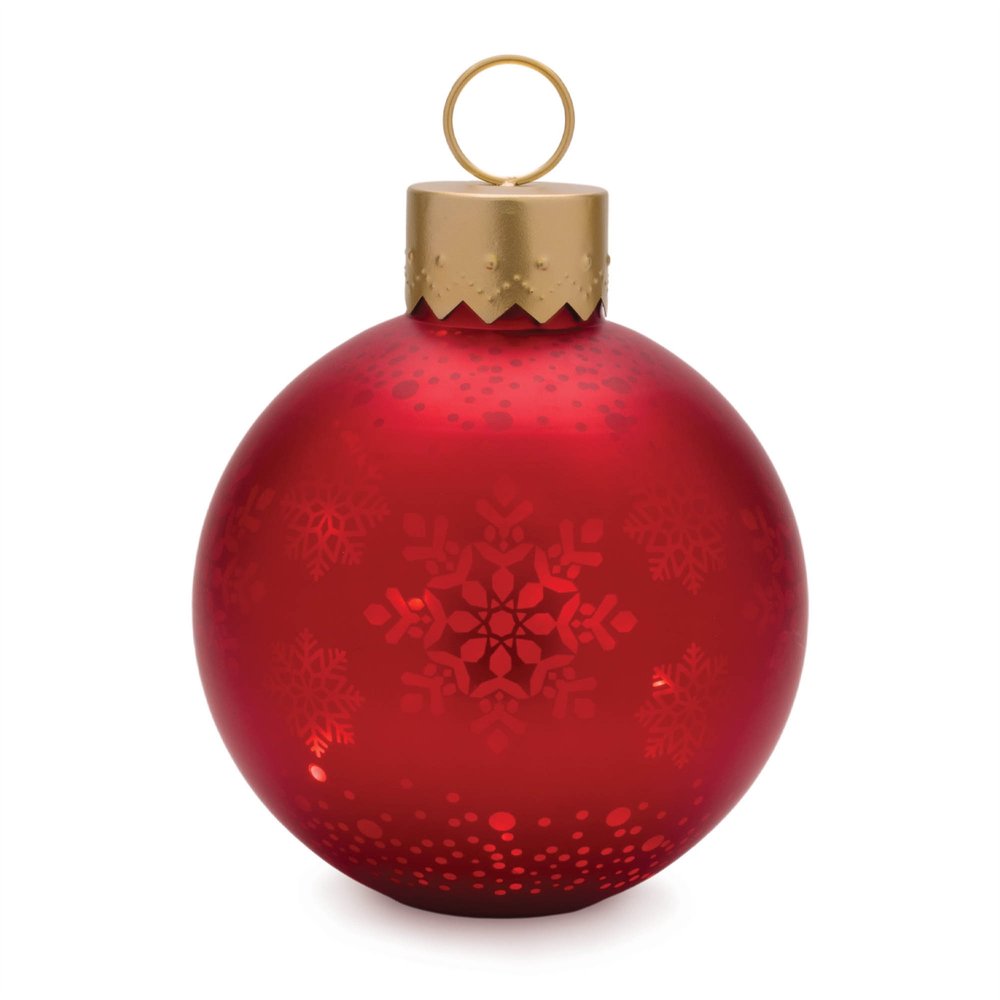 LED Snowflake Ornament Decor 11"H Animated Glass Hanging Figurine Ornament HomeRoots
