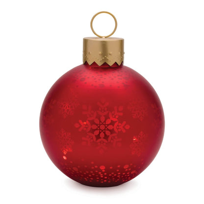 LED Snowflake Ornament Decor 11"H Animated Glass Hanging Figurine Ornament HomeRoots