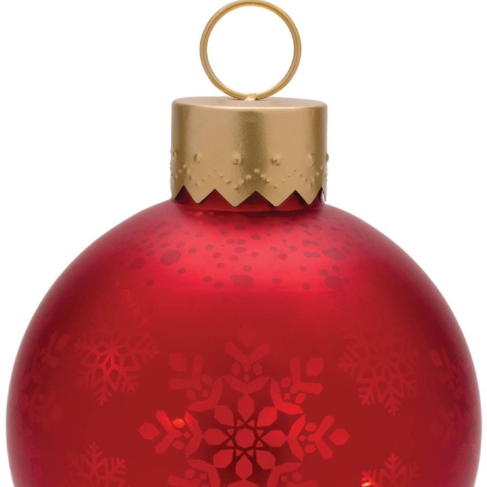 LED Snowflake Ornament Decor 11"H Animated Glass Hanging Figurine Ornament HomeRoots