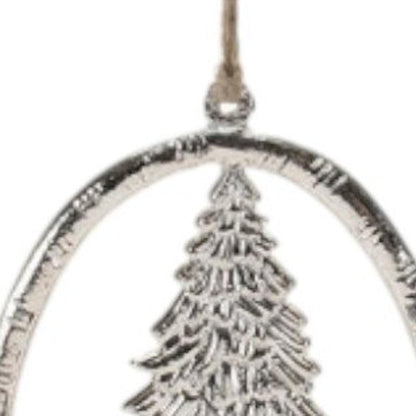 Set of Twelve Gray Shatterproof Metal Hanging Figurine Ornaments HomeRoots