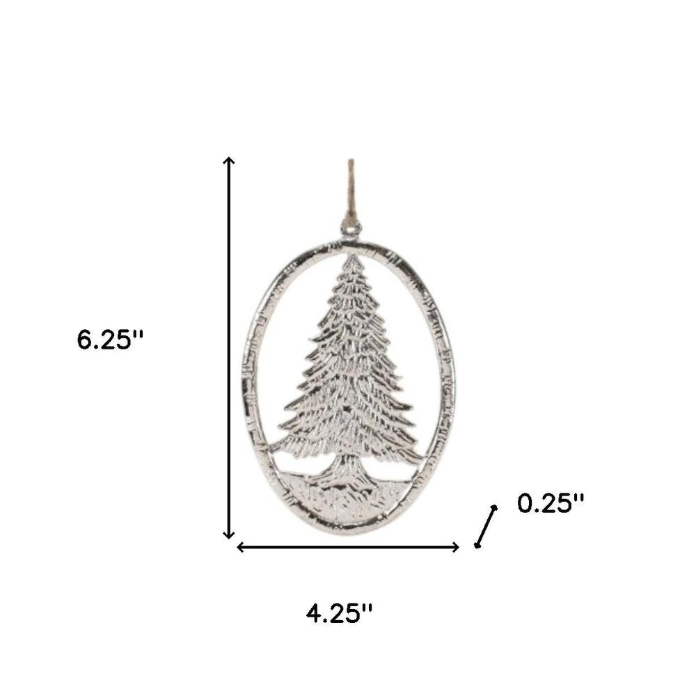 Set of Twelve Gray Shatterproof Metal Hanging Figurine Ornaments HomeRoots