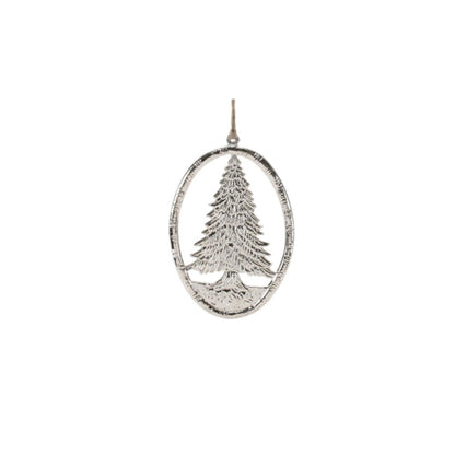 Set of Twelve Gray Shatterproof Metal Hanging Figurine Ornaments HomeRoots