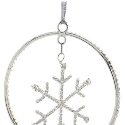 Set of Twelve Silver Metal Hanging Figurine Ornaments HomeRoots
