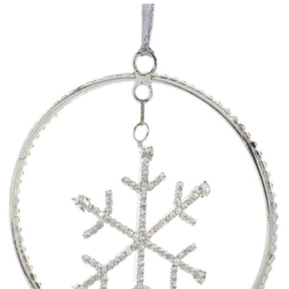 Set of Twelve Silver Metal Hanging Figurine Ornaments HomeRoots