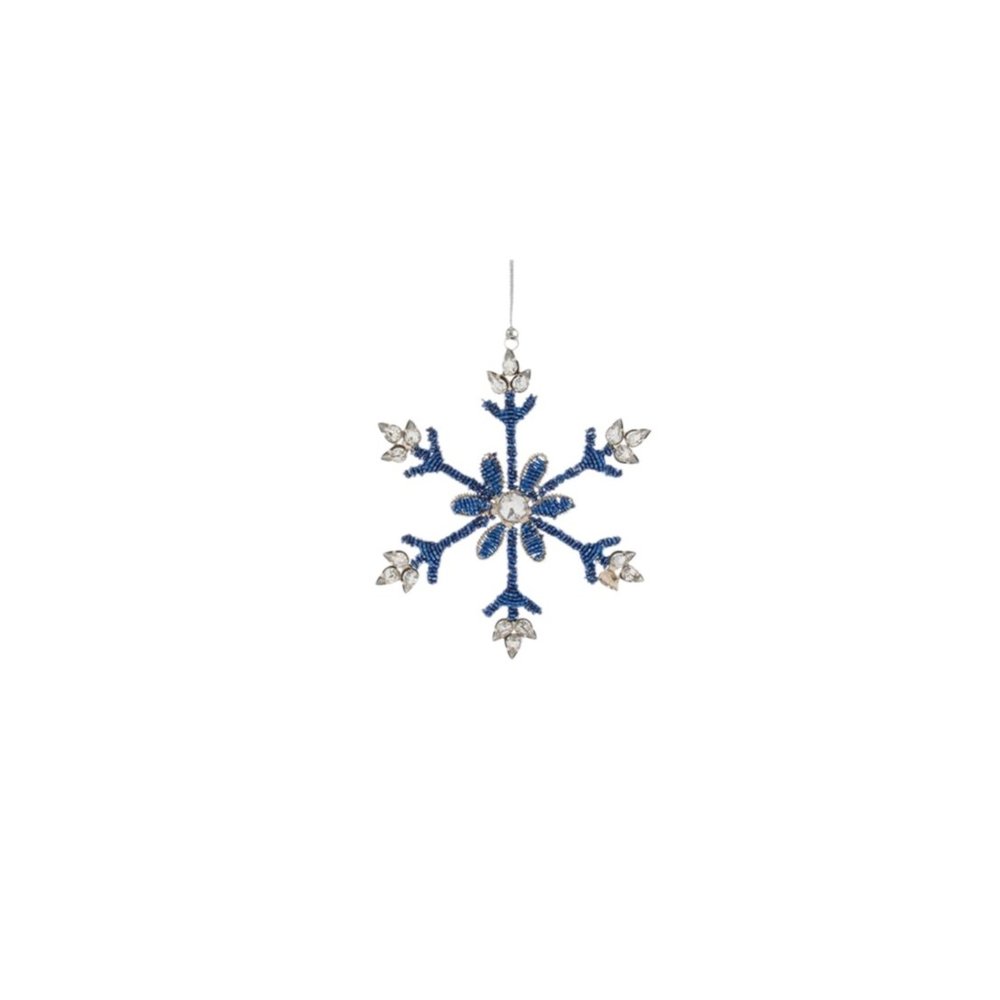Set of Twelve Blue And Gray Iron Hanging Figurine Ornaments HomeRoots