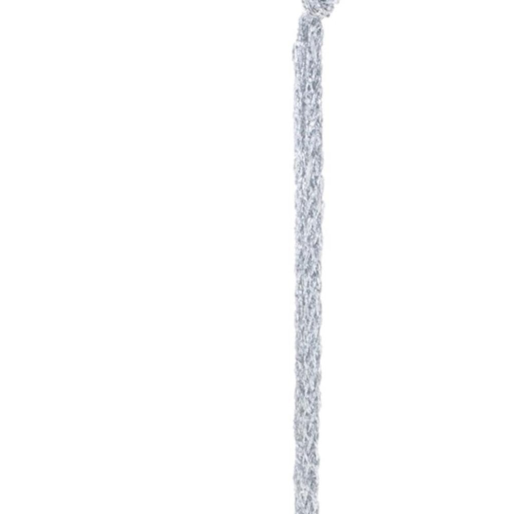 Set of Two Silver Metal Snowflake Shape Ornaments HomeRoots