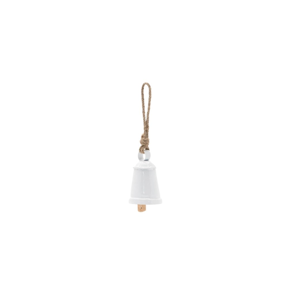 Set of Four White And Beige Shatterproof Iron Hanging Figurine Ornaments HomeRoots