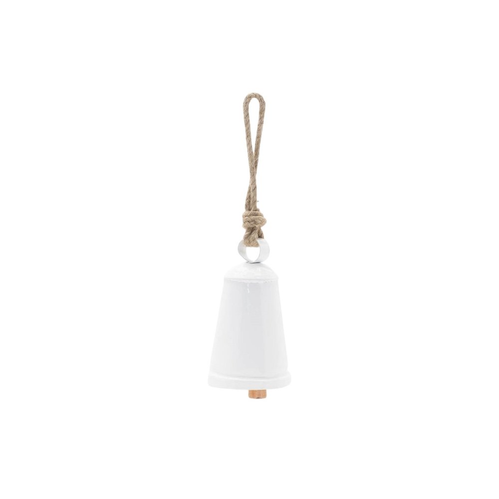 Set of Four White And Beige Shatterproof Iron Hanging Figurine Ornaments HomeRoots