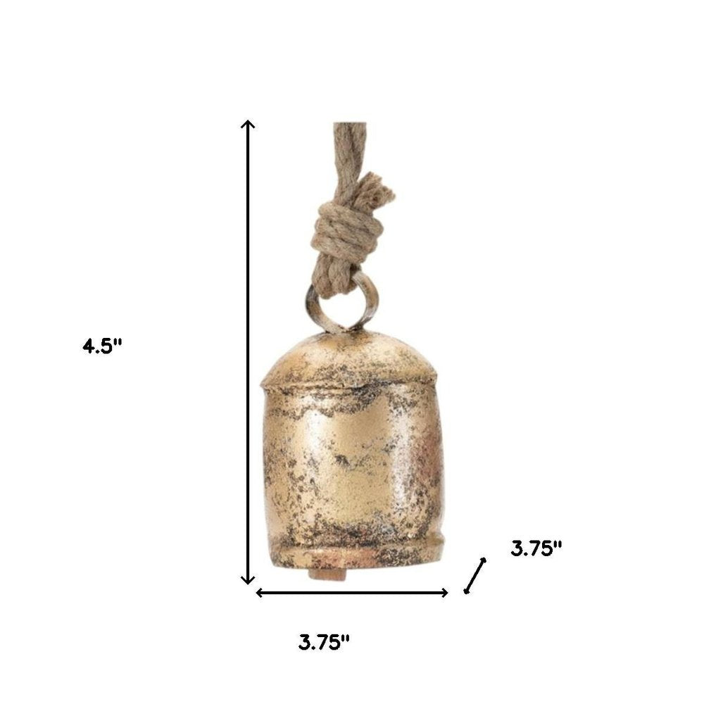Set of Eight Gold Shatterproof Iron Hanging Figurine Ornaments HomeRoots