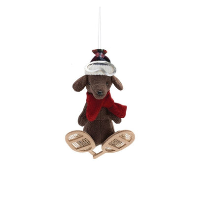 Set of Six Red Brown And Beige Shatterproof Hanging Figurine Ornaments HomeRoots