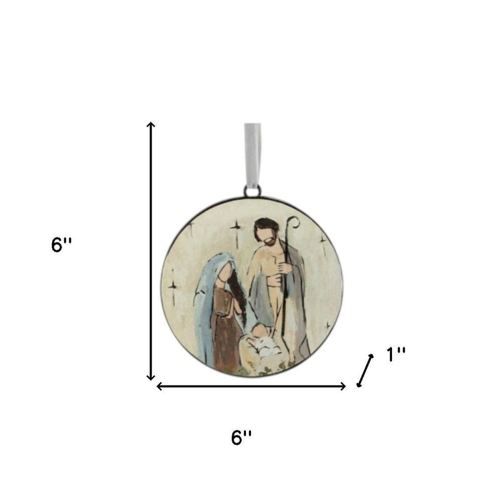 Set of Twelve Beige Brown And Blue Shatterproof Iron Hanging Figurine Ornaments HomeRoots