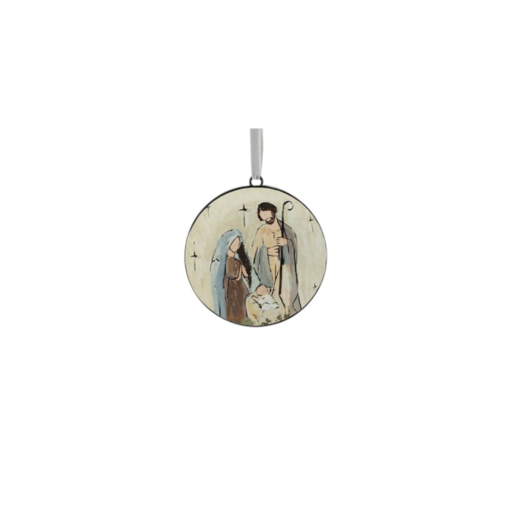 Set of Twelve Beige Brown And Blue Shatterproof Iron Hanging Figurine Ornaments HomeRoots