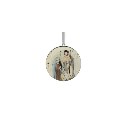 Set of Twelve Beige Brown And Blue Shatterproof Iron Hanging Figurine Ornaments HomeRoots