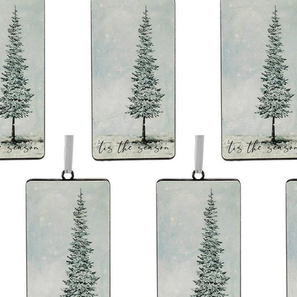 Set of Twelve Beige And Green Shatterproof Iron Hanging Figurine Ornaments HomeRoots