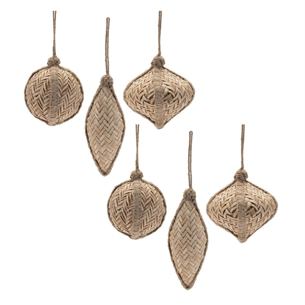 Set of Six Brown Hanging Figurine Ornaments HomeRoots
