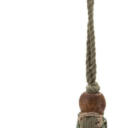 Set of Four Green And Natural Woven Bamboo Christmas Tree Shaped Ornaments HomeRoots