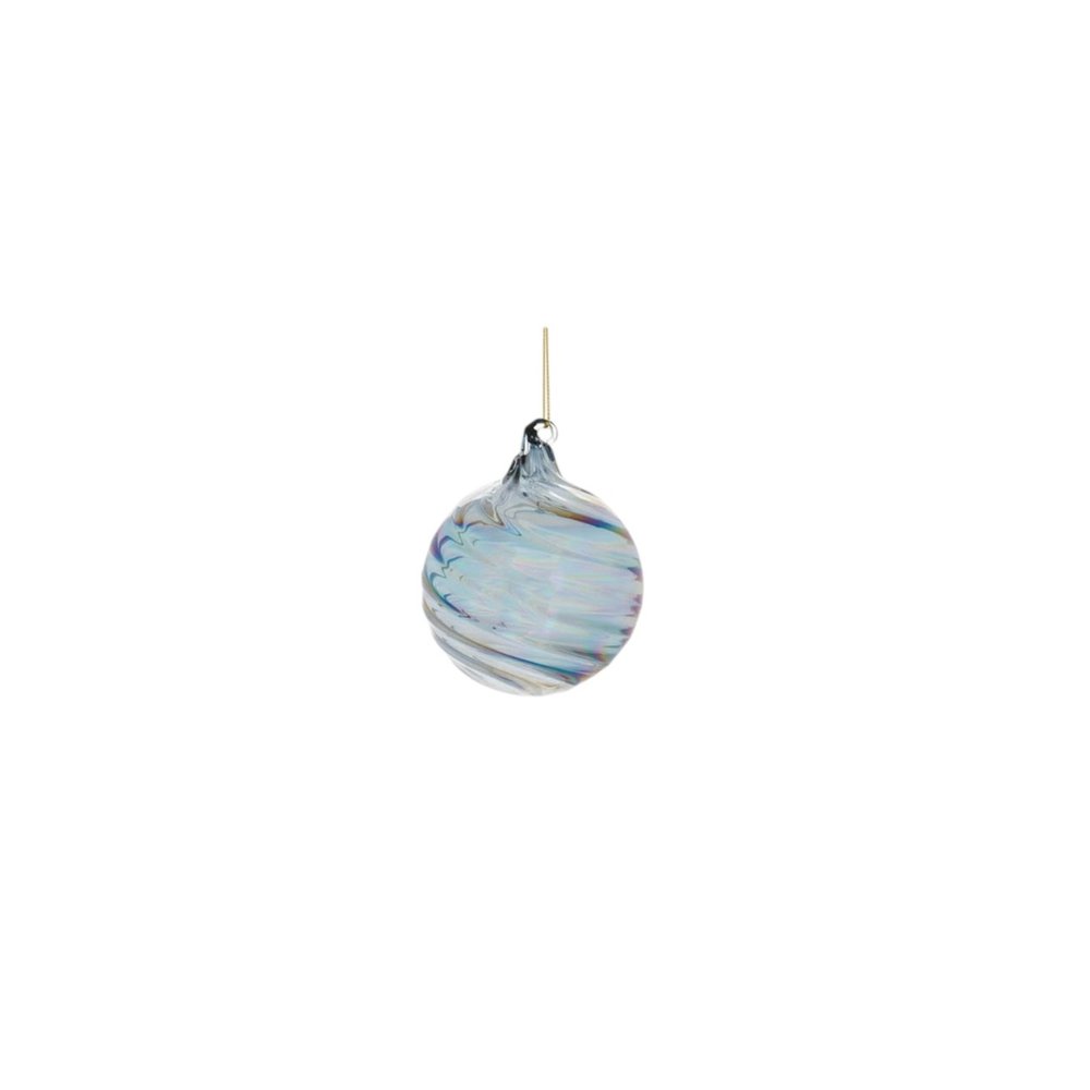 Set of Twelve Blue Glass Hanging Figurine Ornaments HomeRoots