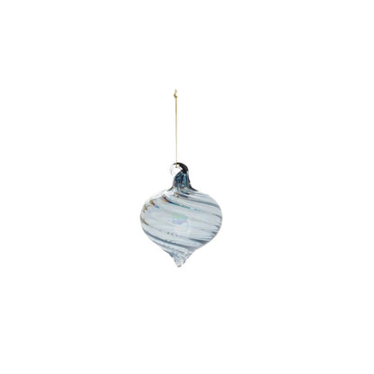 Set of Twelve Blue Glass Hanging Figurine Ornaments HomeRoots