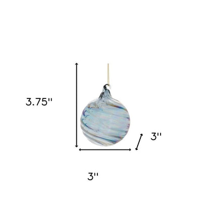 Set of Twelve Blue Glass Hanging Figurine Ornaments HomeRoots